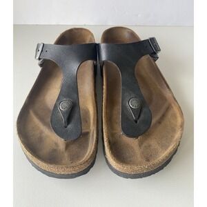 Birkenstock Gizeh Birko-Flor Black Thong Sandals Women's 36 (US 5-5.5) Reg Width